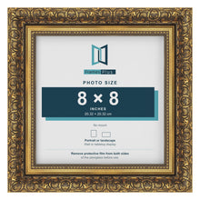 Dahlia Gold picture frame for a 203 x 203 mm photo