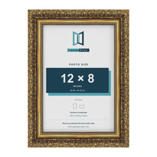 Dahlia Gold picture frame for a 203 x 305 mm photo