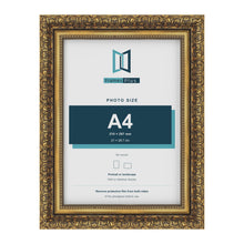 Dahlia Gold picture frame for a 210 x 297 mm photo