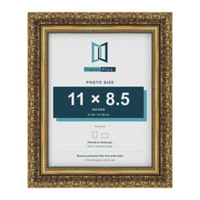 Dahlia Gold picture frame for a 216 x 279 mm photo
