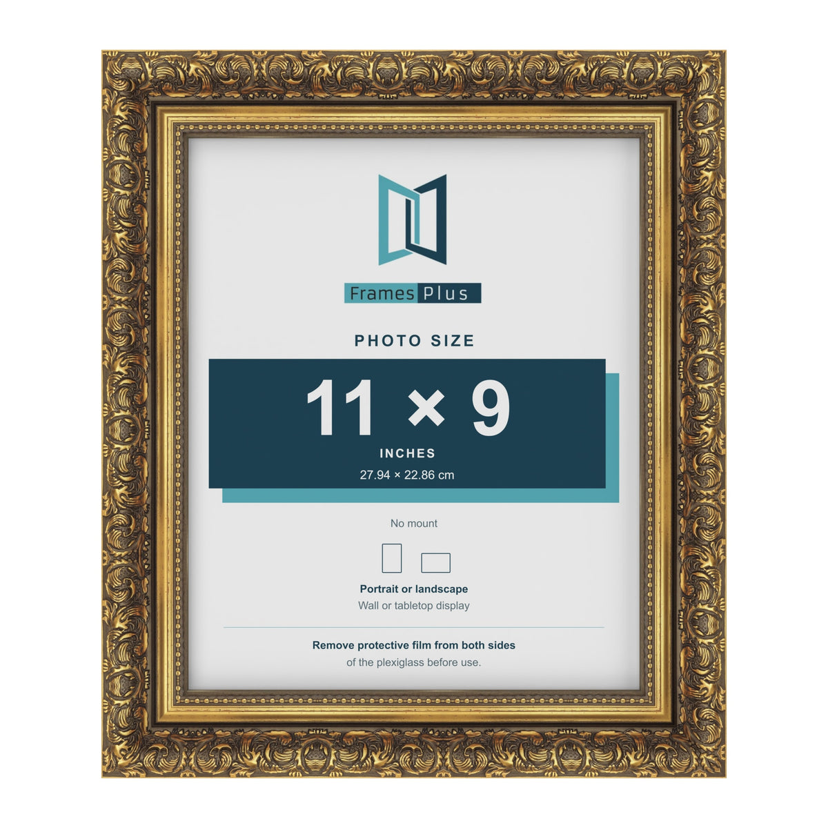 Dahlia Gold picture frame for a 229 x 279 mm photo