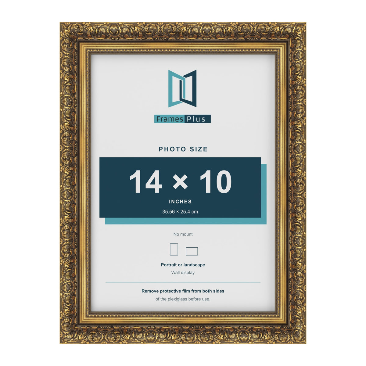 Dahlia Gold picture frame for a 254 x 356 mm photo