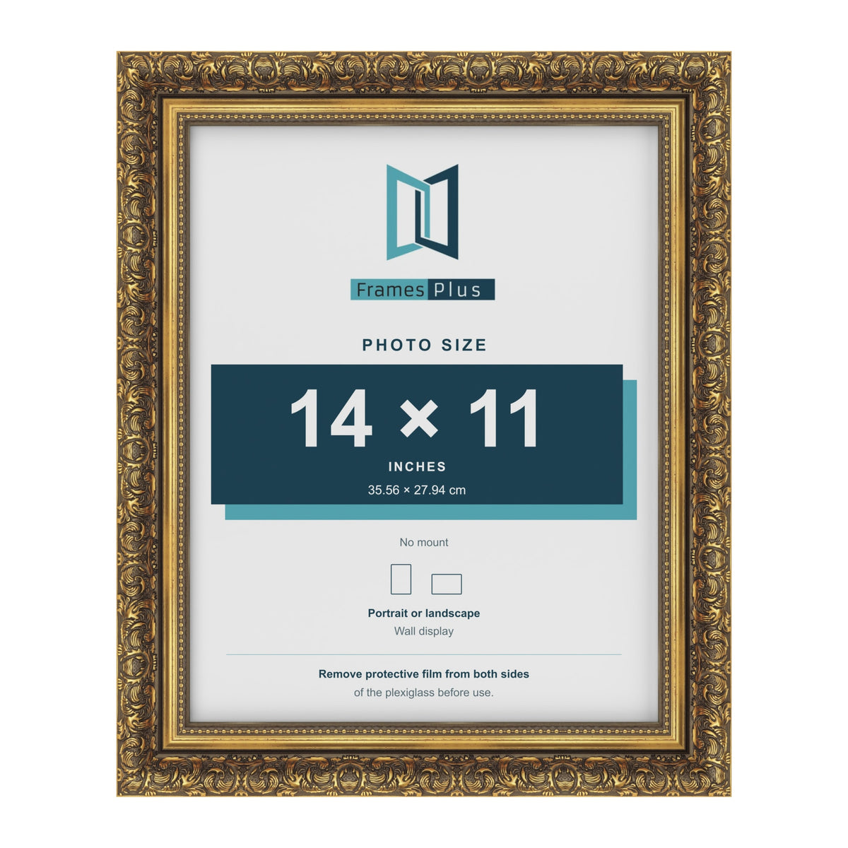 Dahlia Gold picture frame for a 279 x 356 mm photo