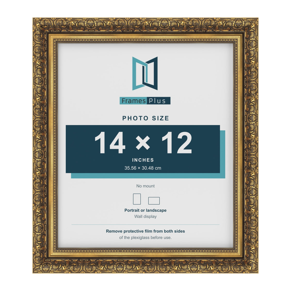 Dahlia Gold picture frame for a 305 x 356 mm photo