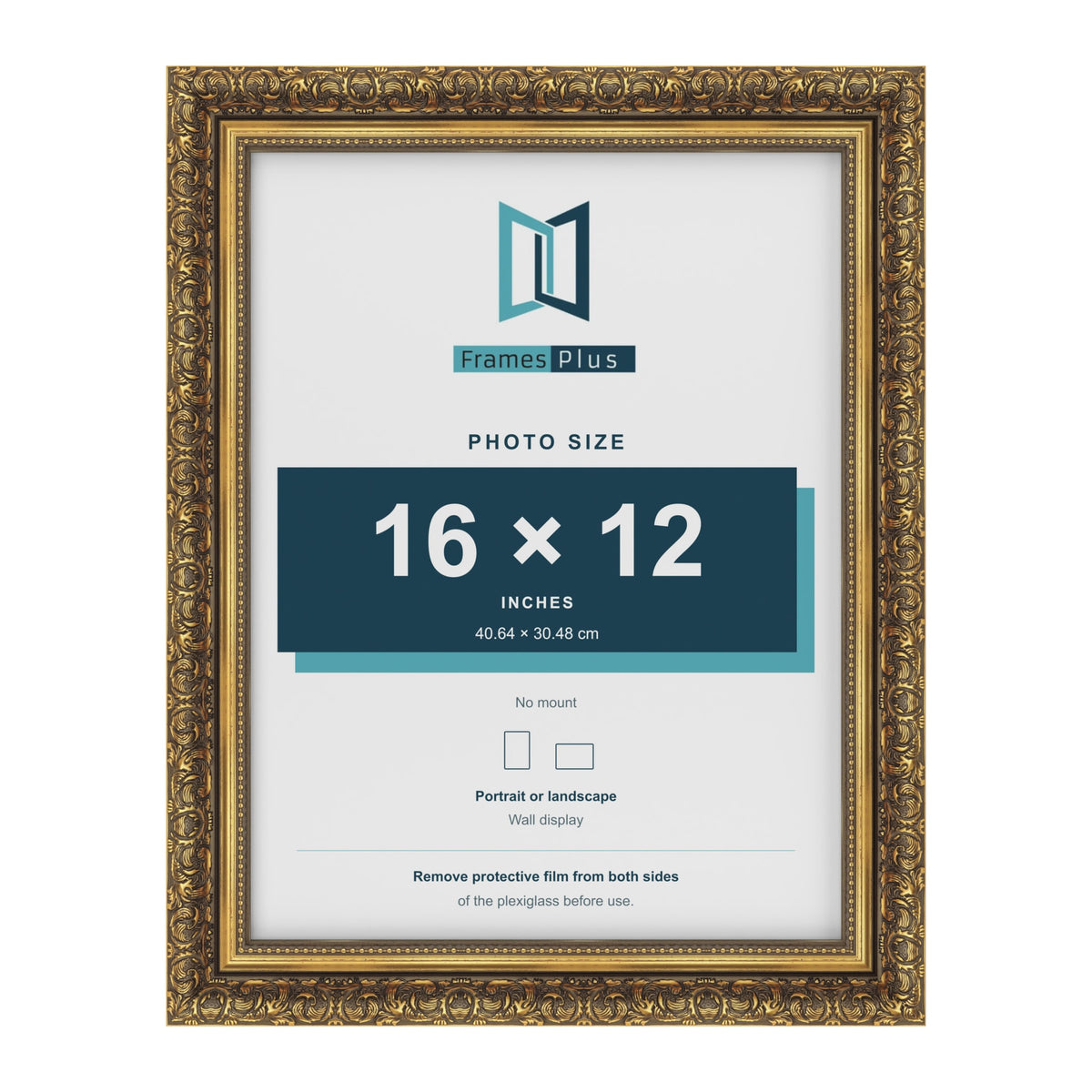 Dahlia Gold picture frame for a 305 x 406 mm photo