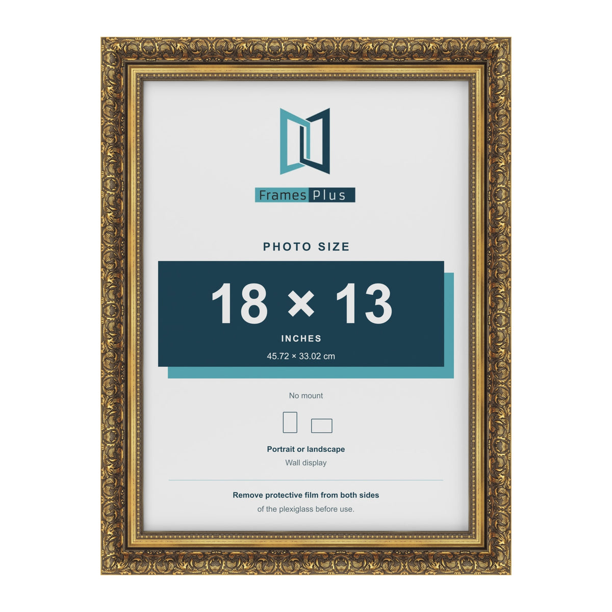 Dahlia Gold picture frame for a 330 x 457 mm photo