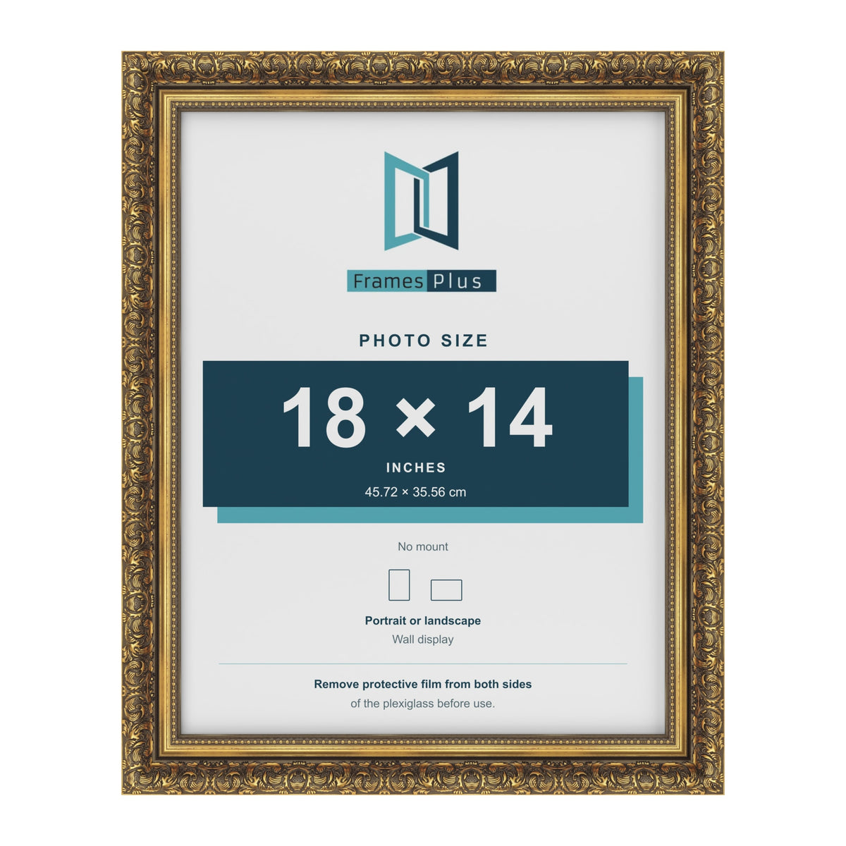 Dahlia Gold picture frame for a 356 x 457 mm photo