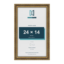 Dahlia Gold picture frame for a 356 x 610 mm photo