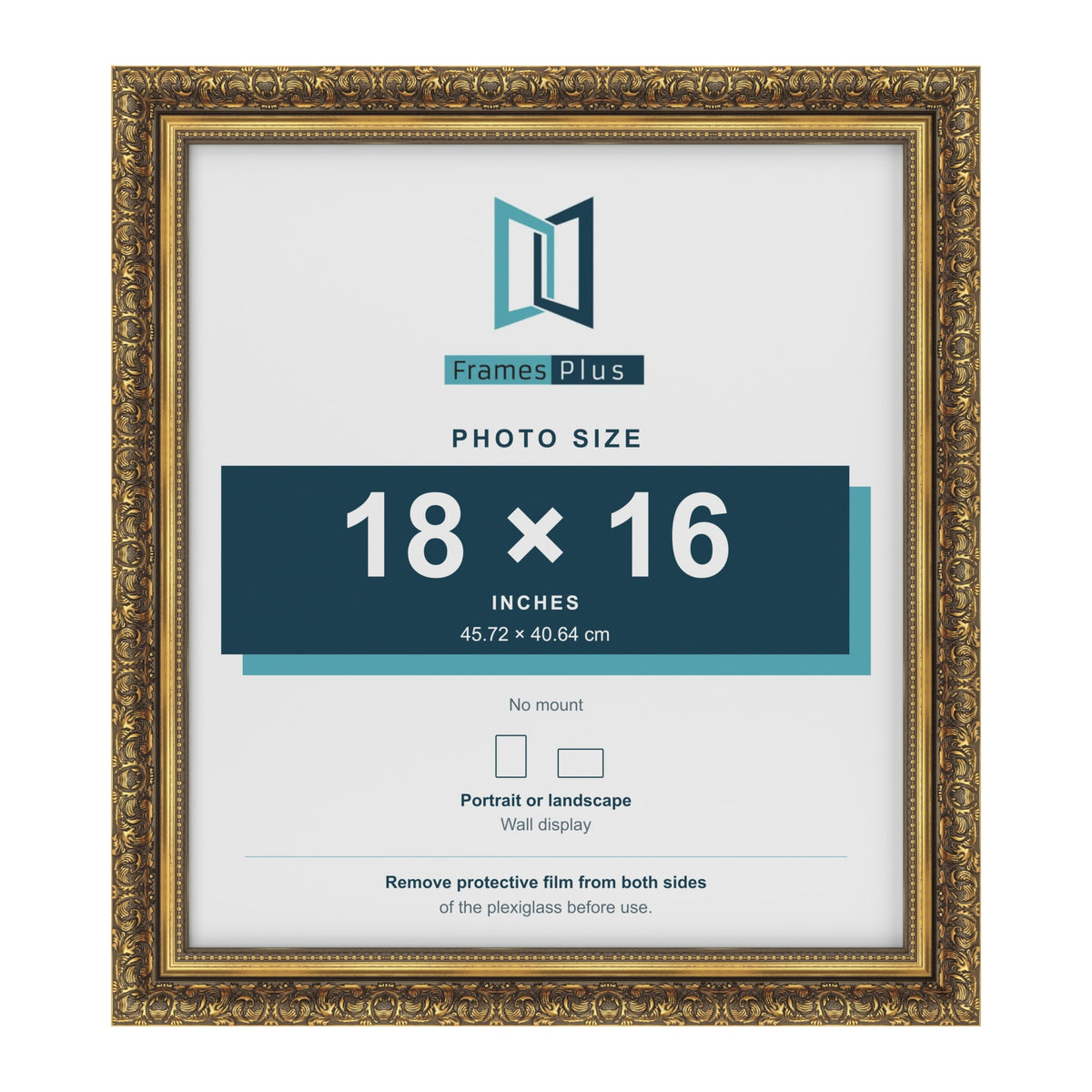Dahlia Gold picture frame for a 406 x 457 mm photo