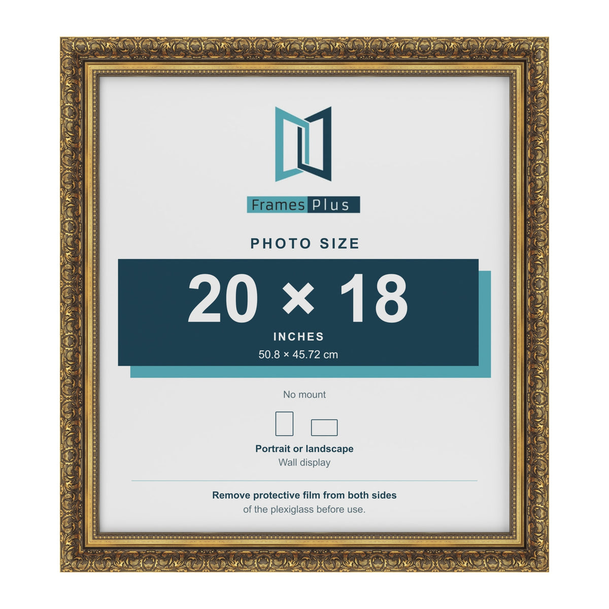 Dahlia Gold picture frame for a 457 x 508 mm photo