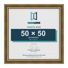 Dahlia Gold picture frame for a 500 x 500 mm photo