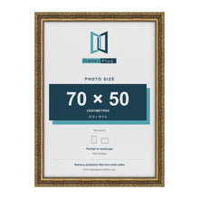 Dahlia Gold picture frame for a 500 x 700 mm photo