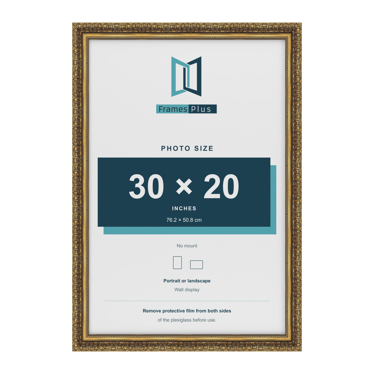 Dahlia Gold picture frame for a 508 x 762 mm photo