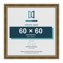 Dahlia Gold picture frame for a 600 x 600 mm photo