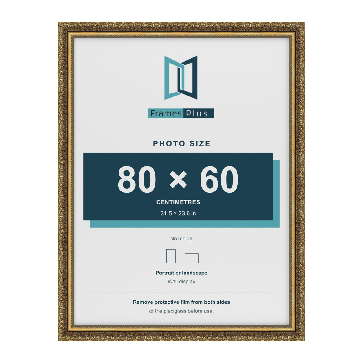 Dahlia Gold picture frame for a 600 x 800 mm photo