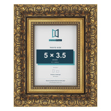 Dahlia Gold picture frame for a 89 x 127 mm photo