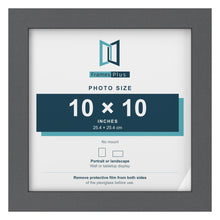 Dark Grey picture frame for a 10 x 10 inch photo