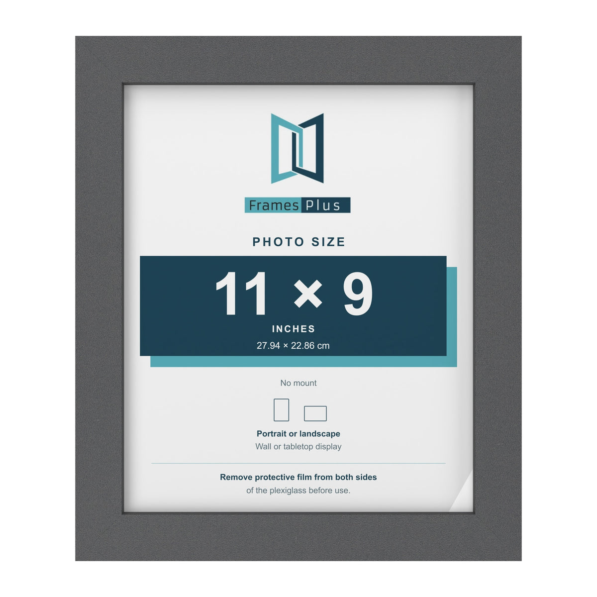 Dark Grey picture frame for a 11 x 9 inch photo