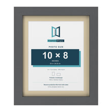 Dark Grey 12 x 10 inch picture frame with an ivory mount for a 10 x 8 inch photo