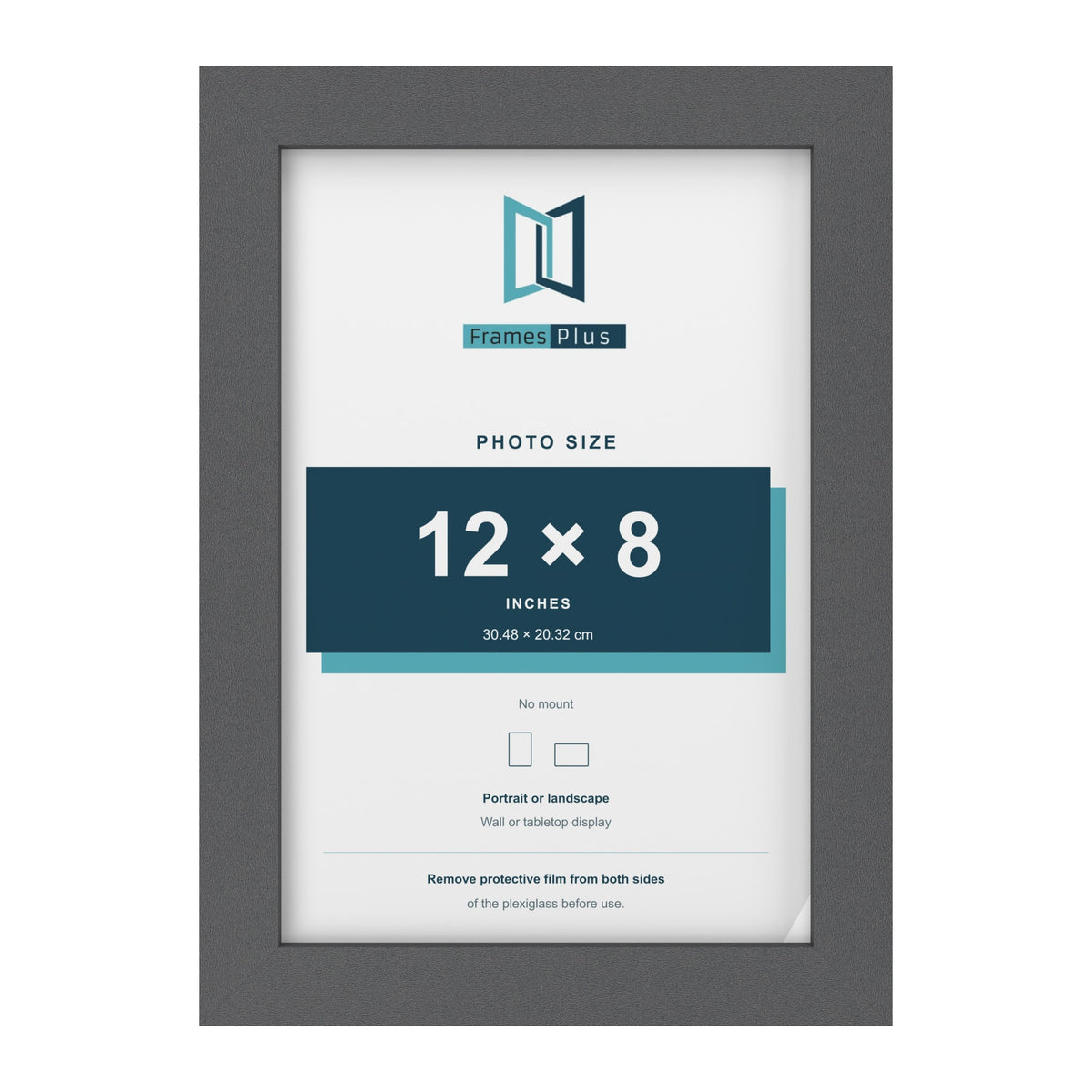 Dark Grey picture frame for a 12 x 8 inch photo