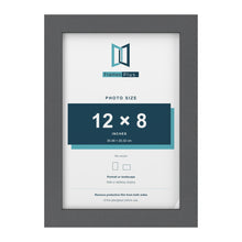 Dark Grey picture frame for a 12 x 8 inch photo