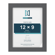 Dark Grey picture frame for a 12 x 9 inch photo