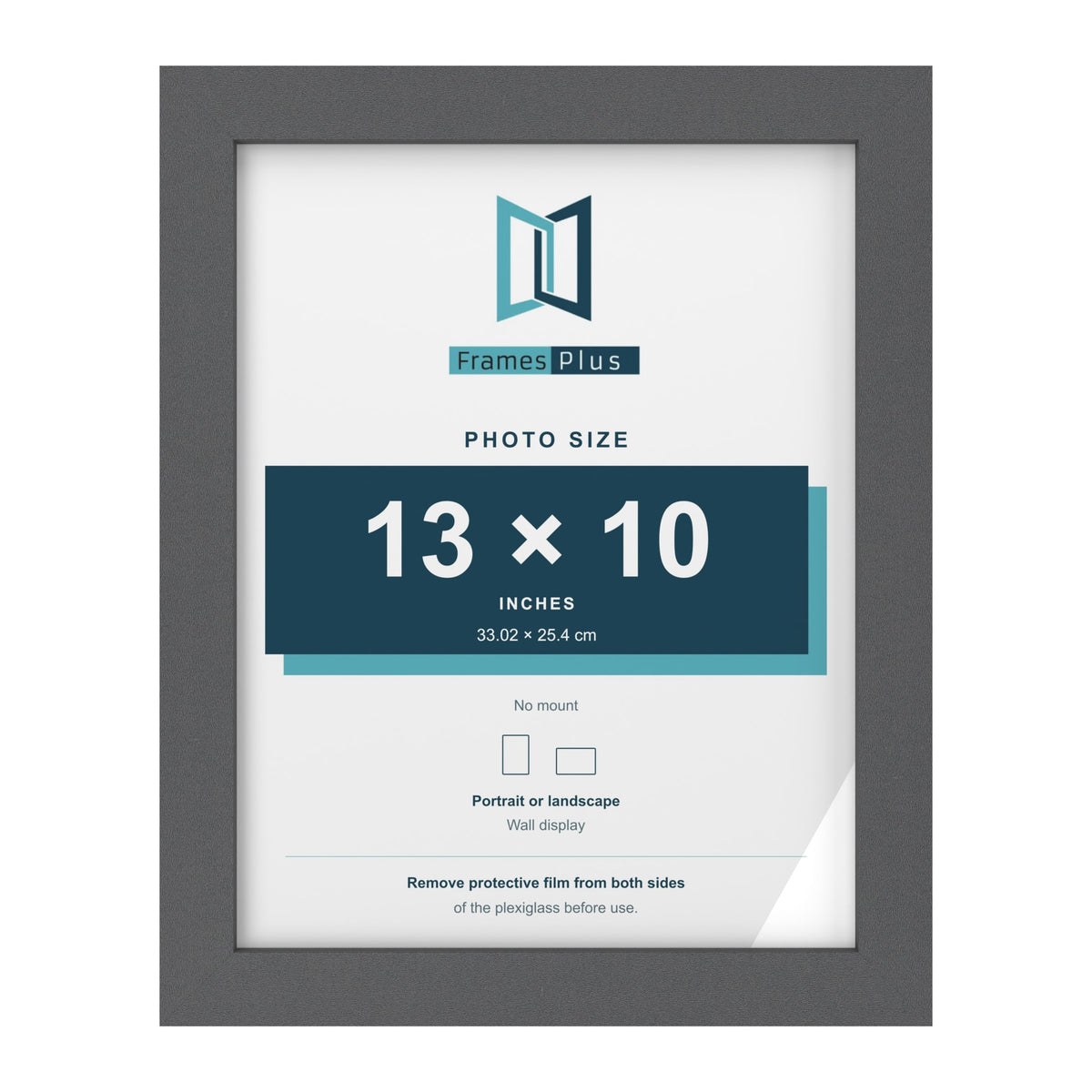 Dark Grey picture frame for a 13 x 10 inch photo