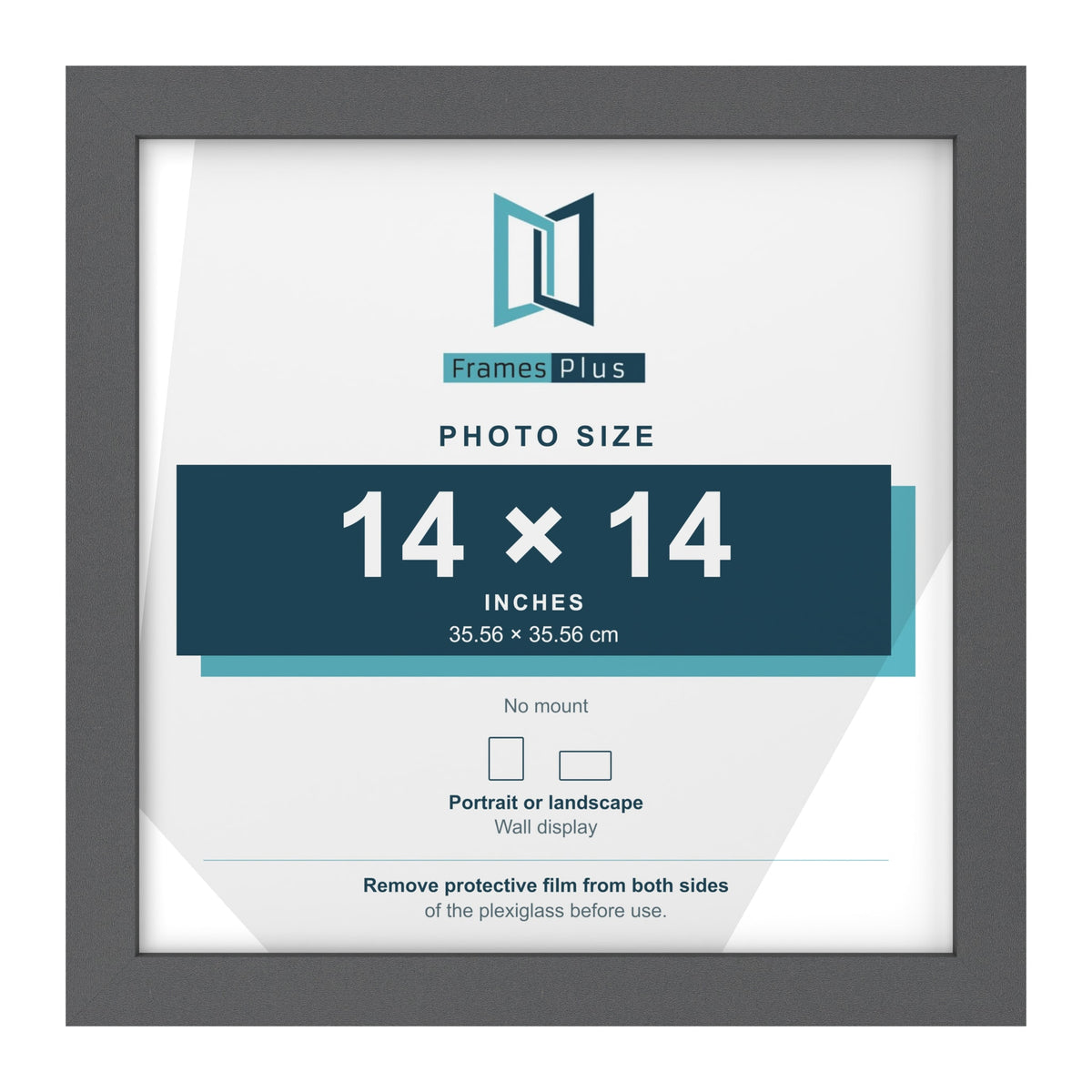 Dark Grey picture frame for a 14 x 14 inch photo