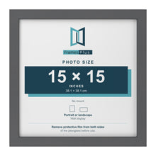 Dark Grey picture frame for a 15 x 15 inch photo