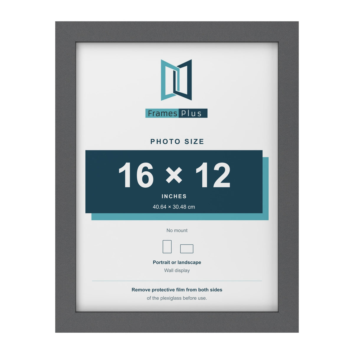 Dark Grey picture frame for a 16 x 12 inch photo