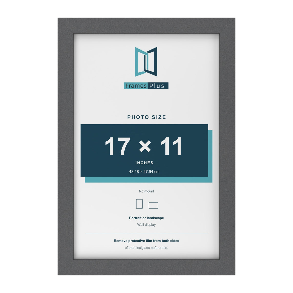 Dark Grey picture frame for a 17 x 11 inch photo