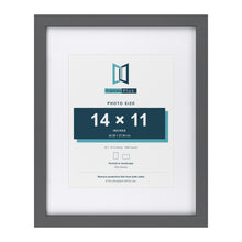Dark Grey 20 x 16 inch picture frame with a white mount for a 14 x 11 inch photo
