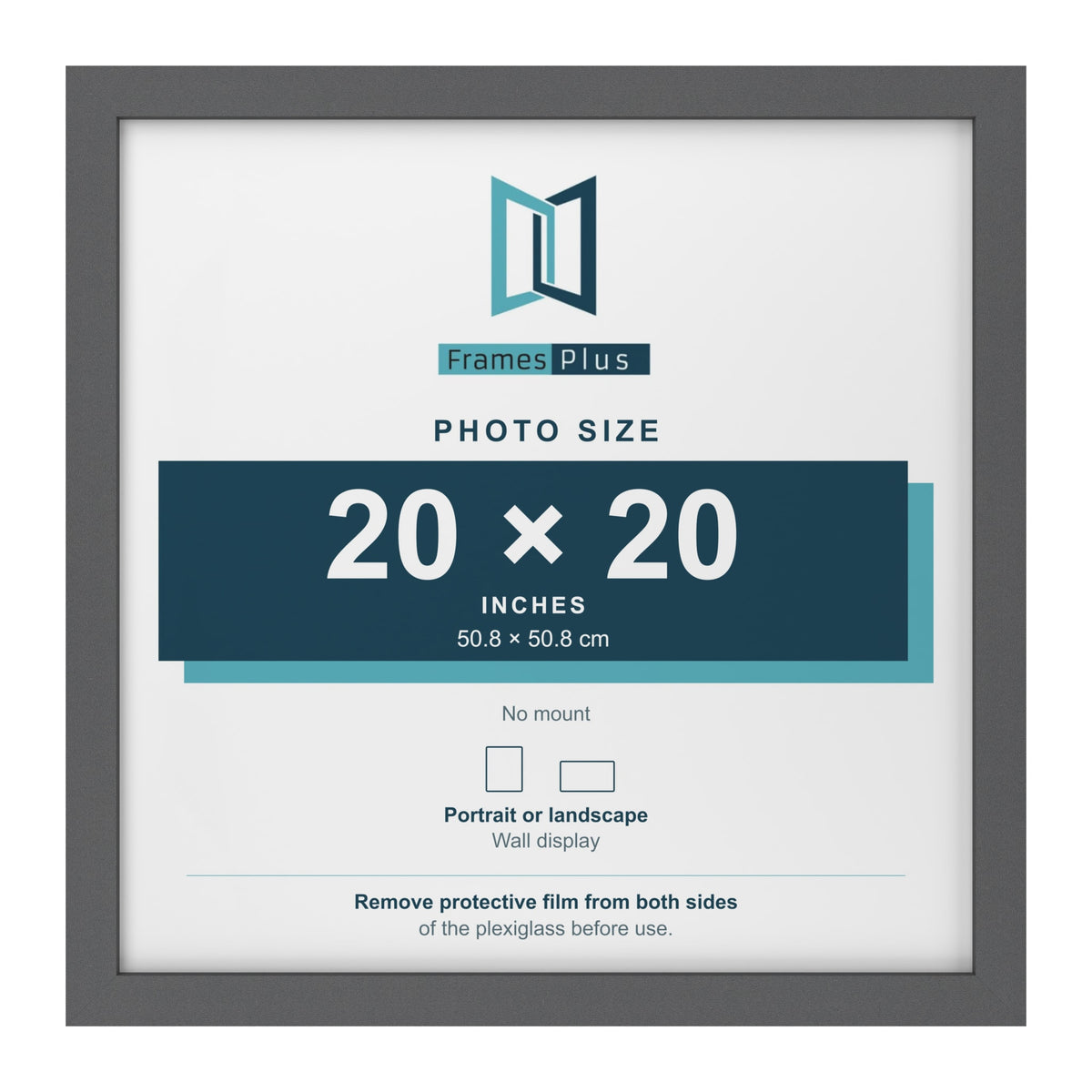 Dark Grey picture frame for a 20 x 20 inch photo