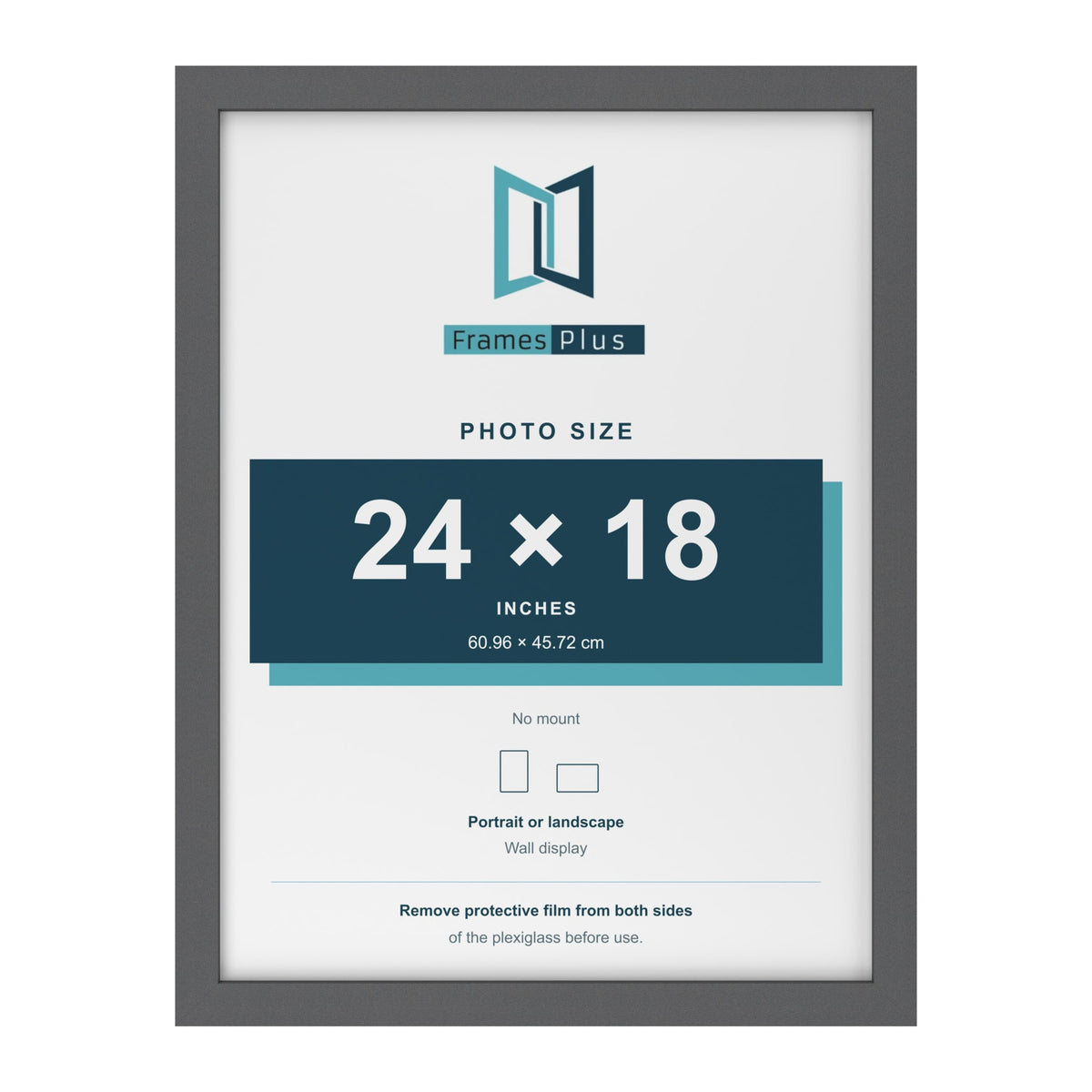 Dark Grey picture frame for a 24 x 18 inch photo
