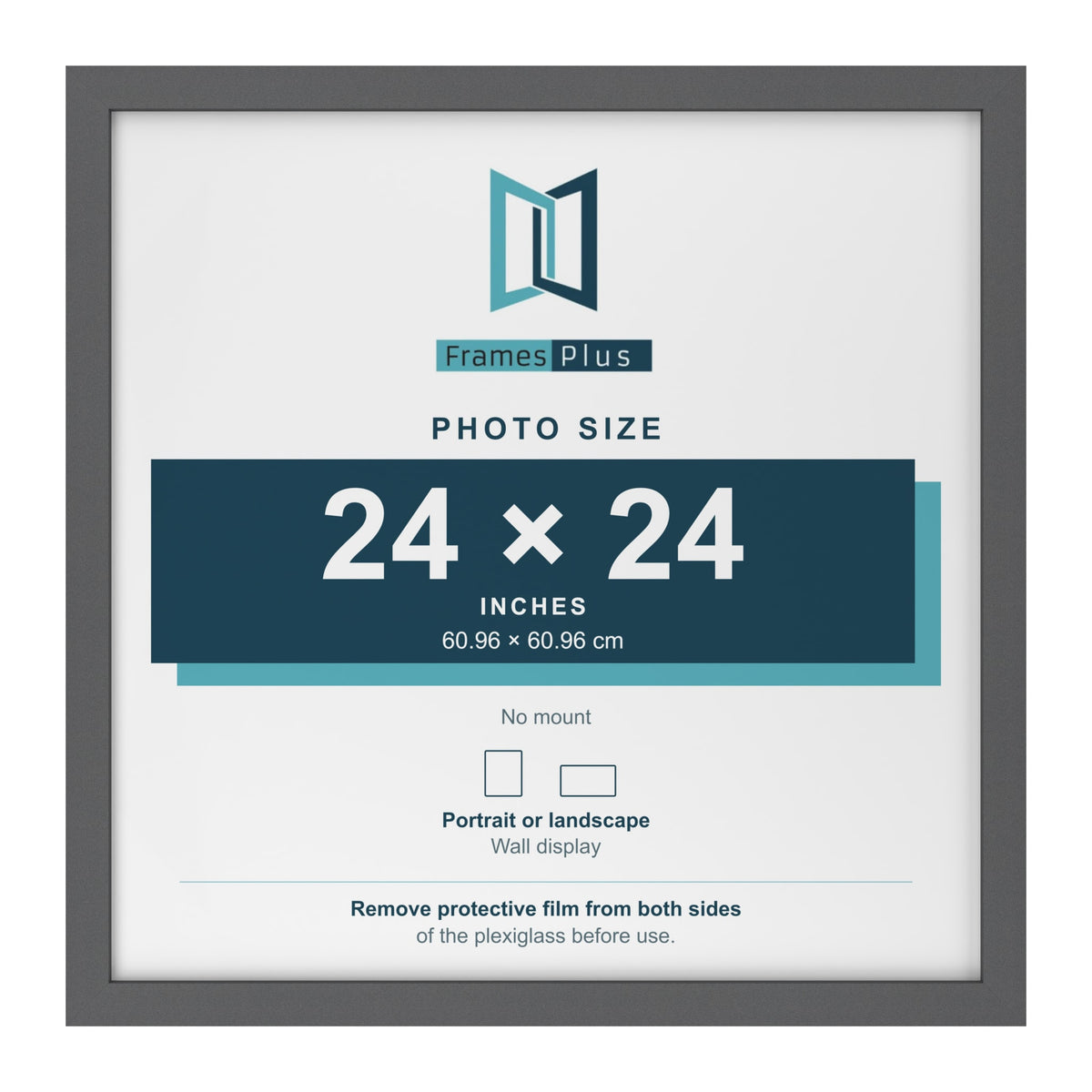 Dark Grey picture frame for a 24 x 24 inch photo