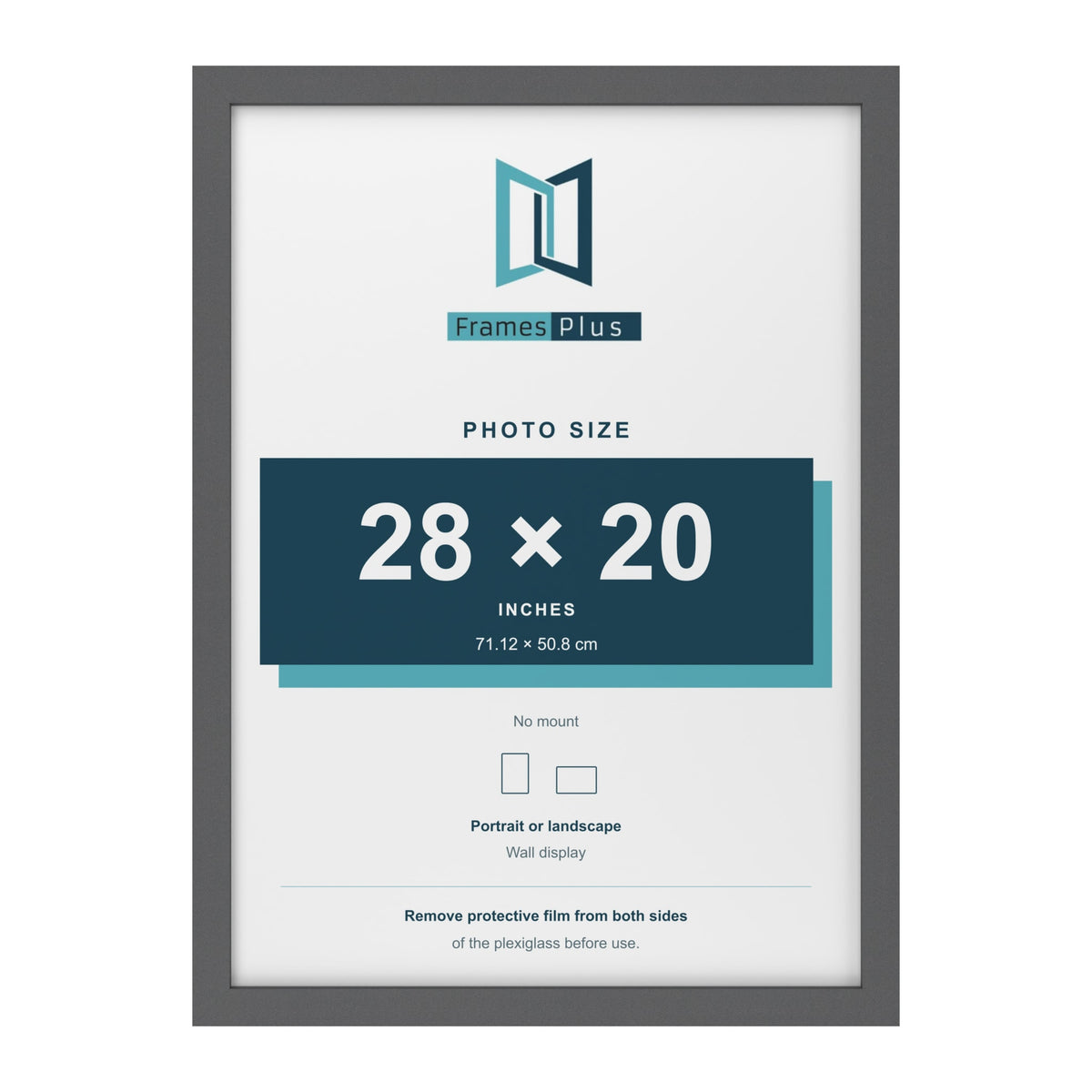 Dark Grey picture frame for a 28 x 20 inch photo