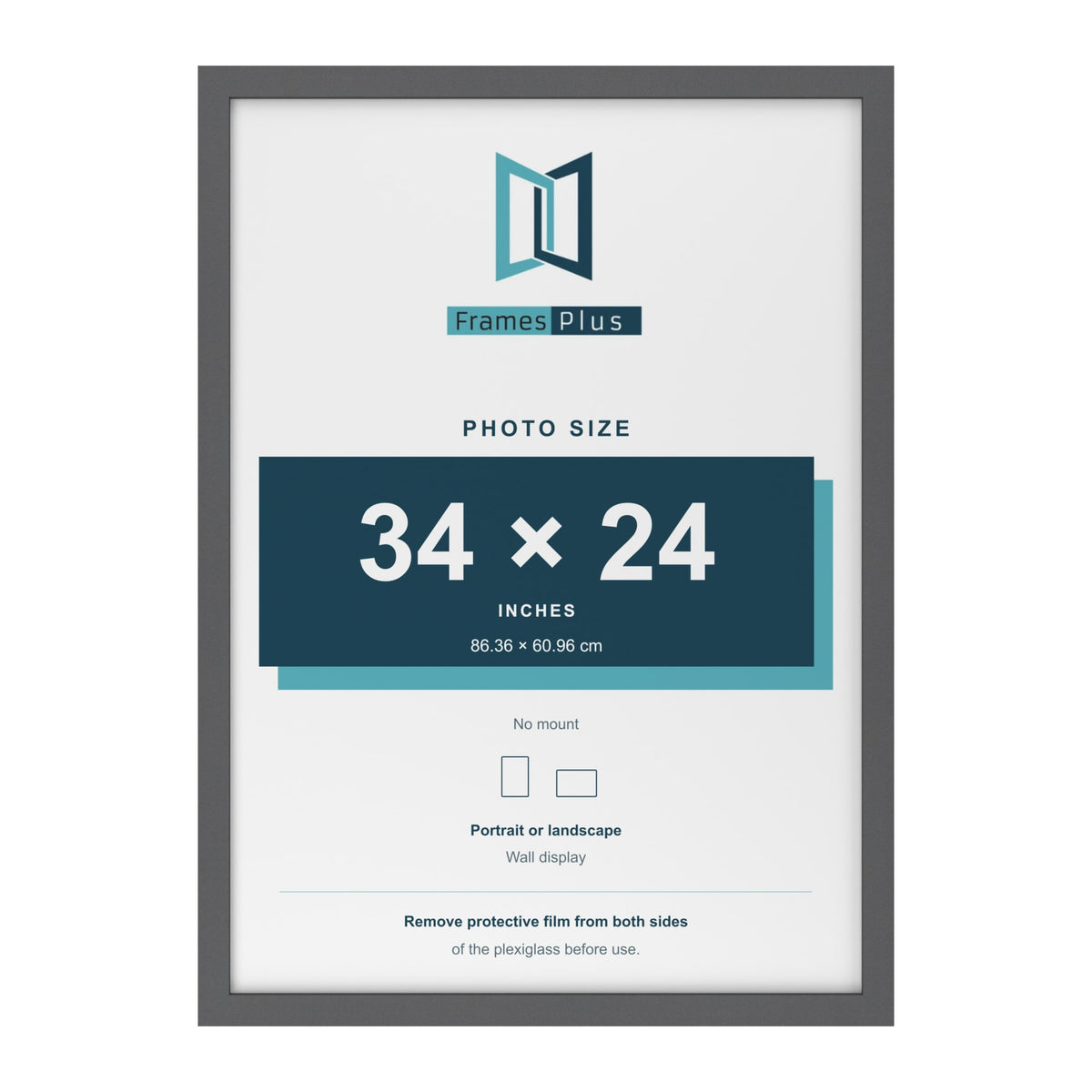Dark Grey picture frame for a 34 x 24 inch photo