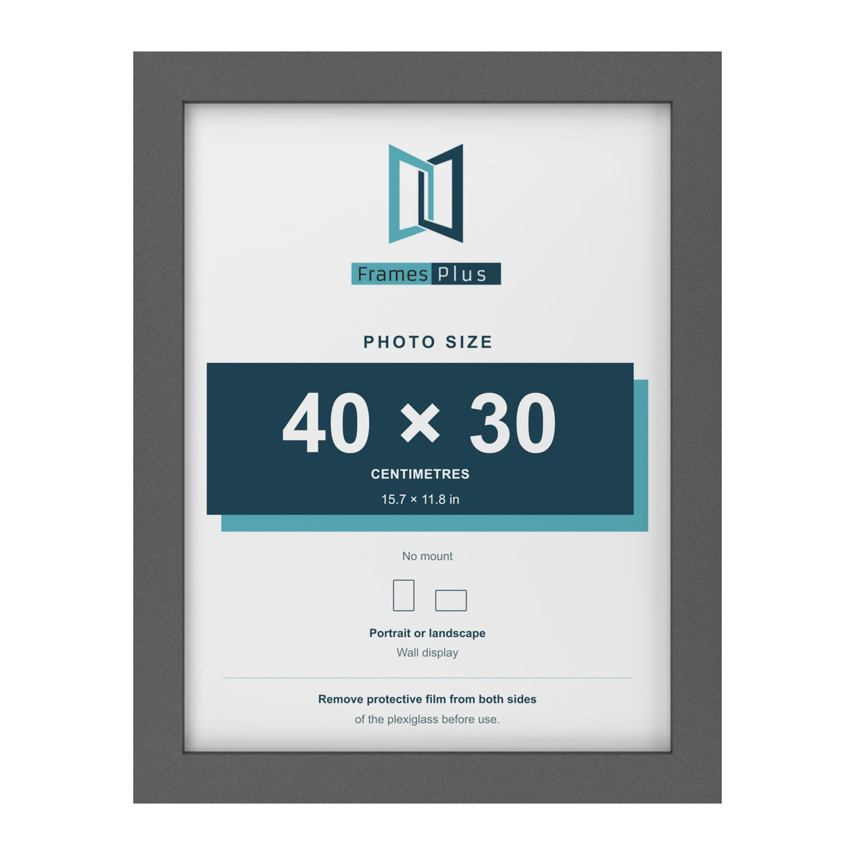 Dark Grey picture frame for a 40 x 30 cm photo