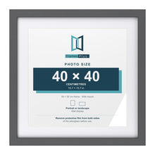 Dark Grey 50 x 50 cm picture frame with a white mount for a 40 x 40 cm photo