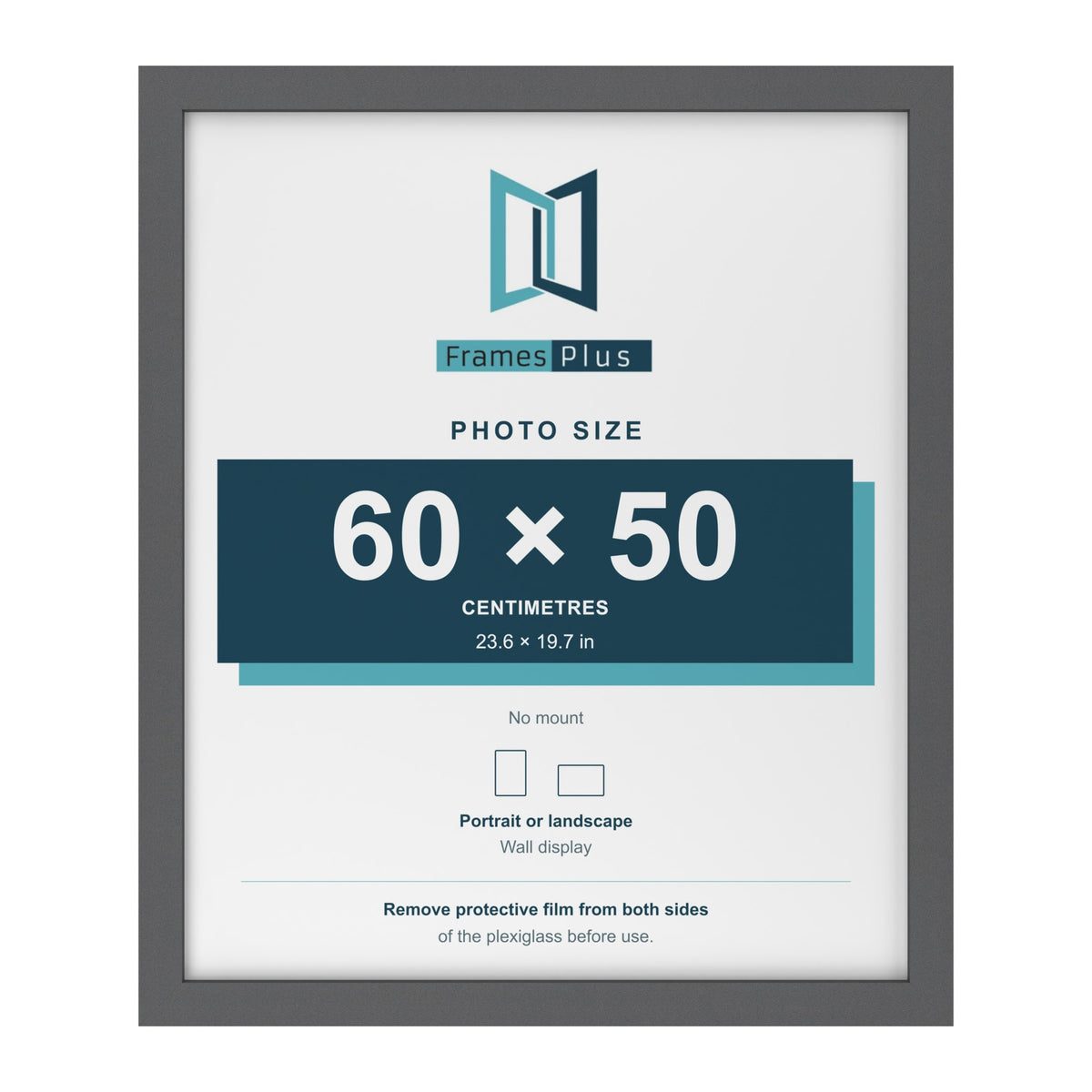 Dark Grey picture frame for a 60 x 50 cm photo