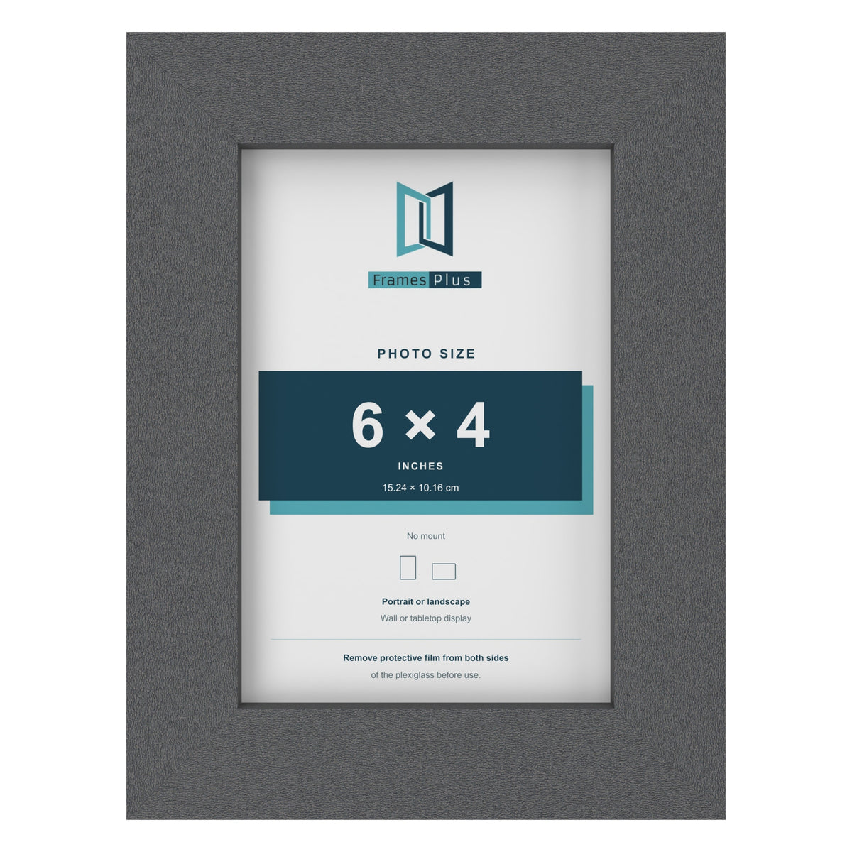 Dark Grey picture frame for a 6 x 4 inch photo