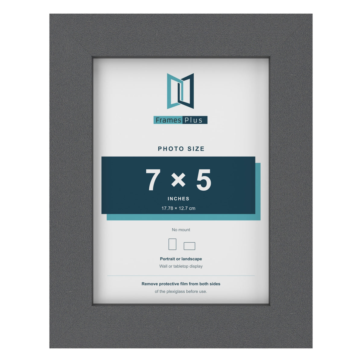 Dark Grey picture frame for a 7 x 5 inch photo
