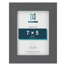 Dark Grey picture frame for a 7 x 5 inch photo