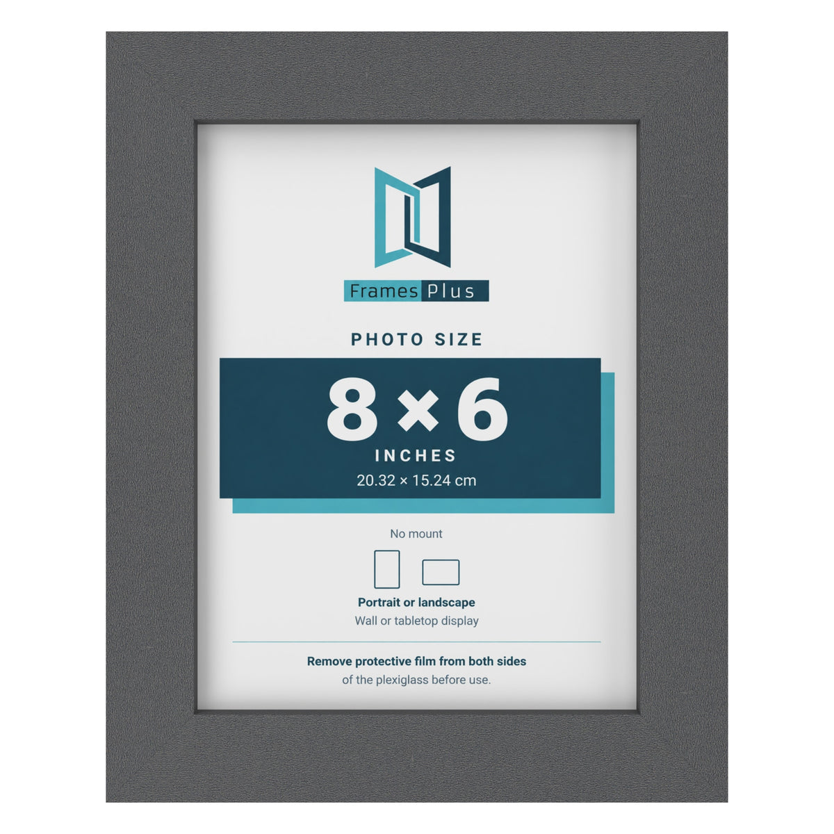 Dark Grey picture frame for a 8 x 6 inch photo