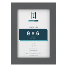 Dark Grey picture frame for a 9 x 6 inch photo