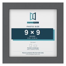 Dark Grey picture frame for a 9 x 9 inch photo