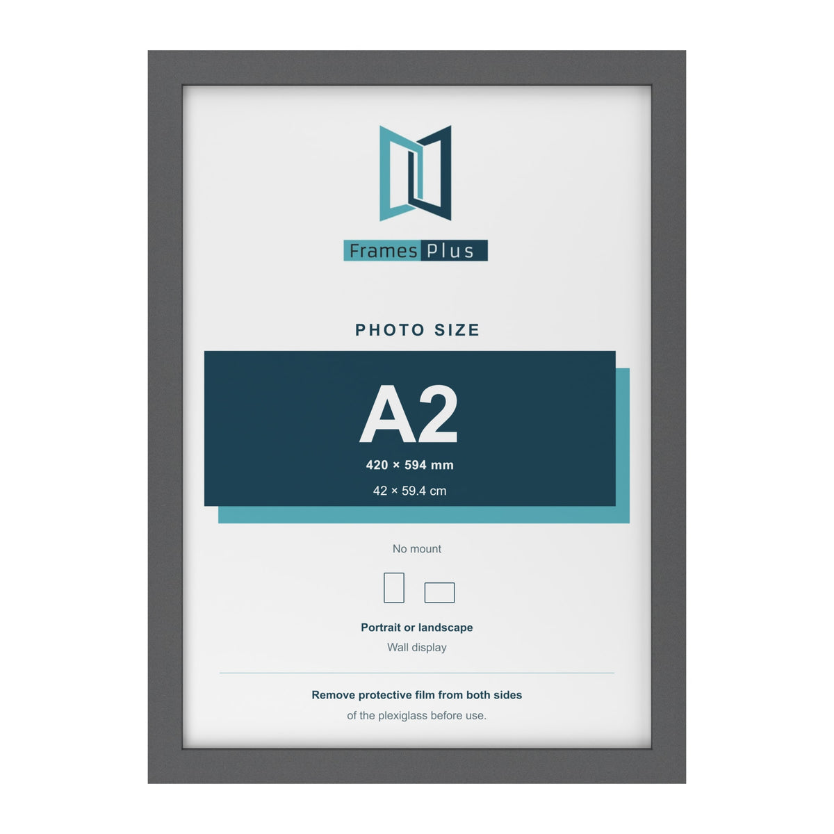 Dark Grey picture frame for an A2 photo