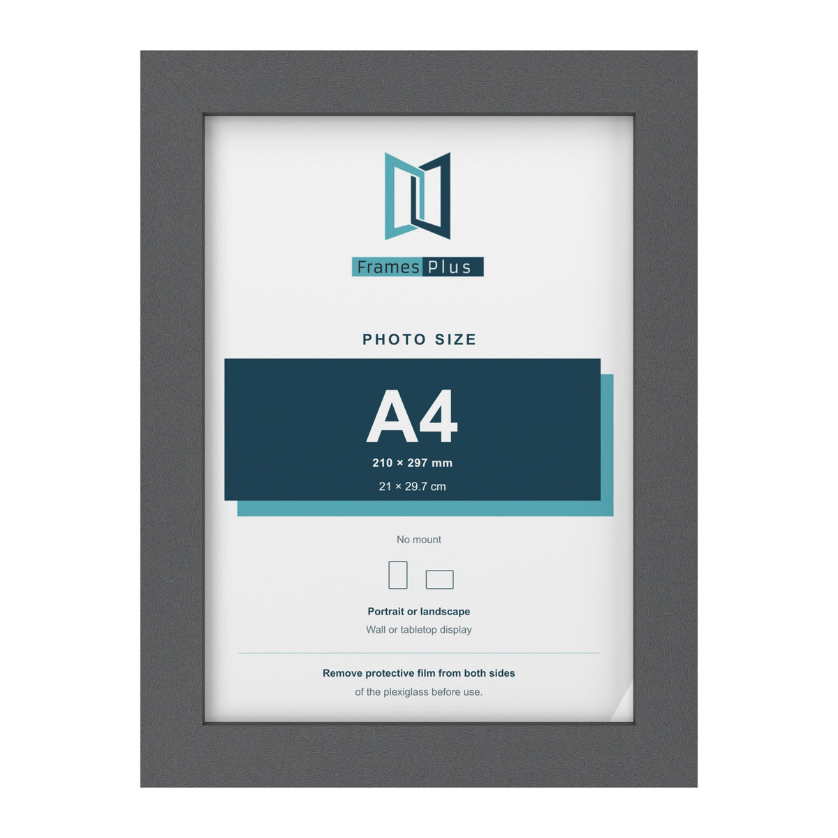 Dark Grey picture frame for an A4 photo