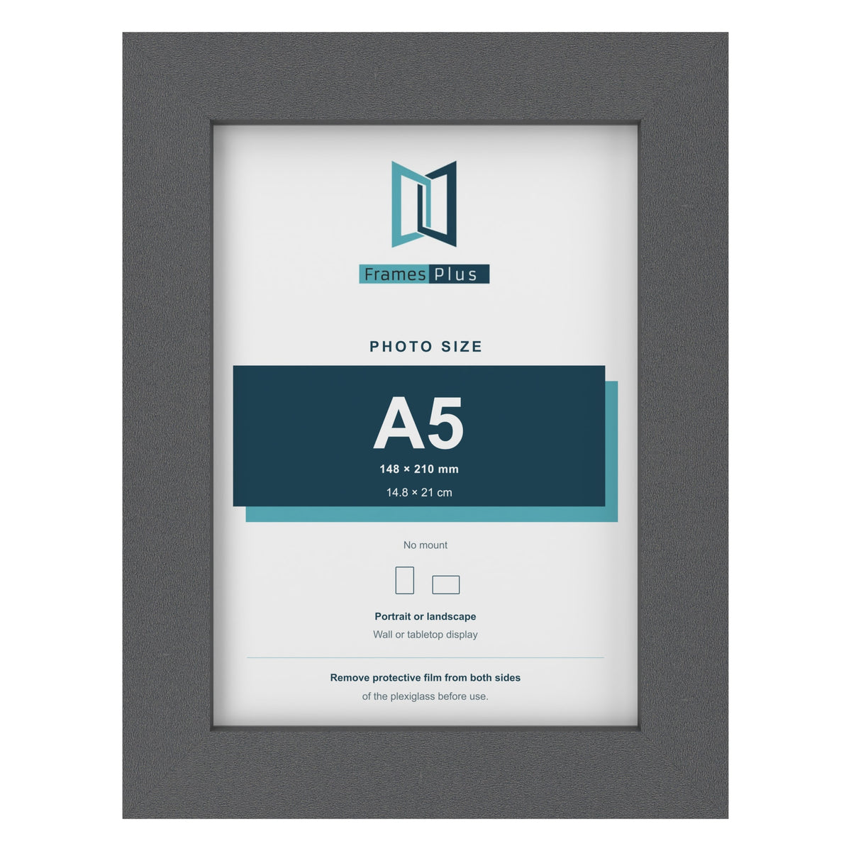 Dark Grey picture frame for an A5 photo