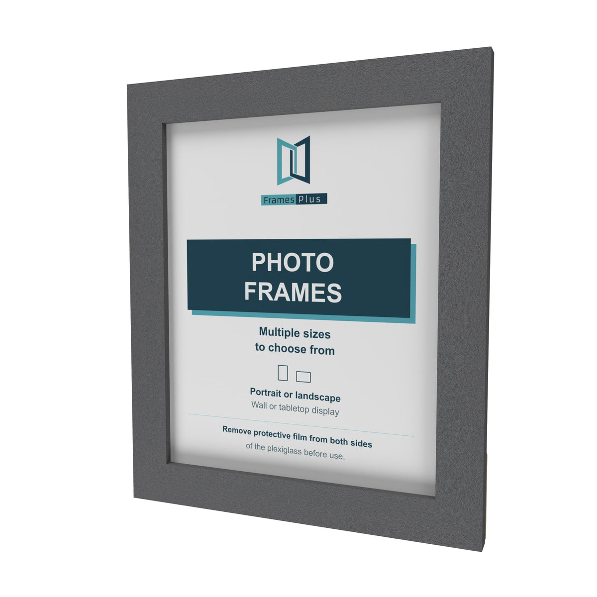 Dark Grey picture frame, angled view